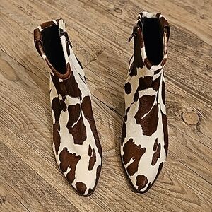 INC International Concepts Brown and Cream Ankle Boots